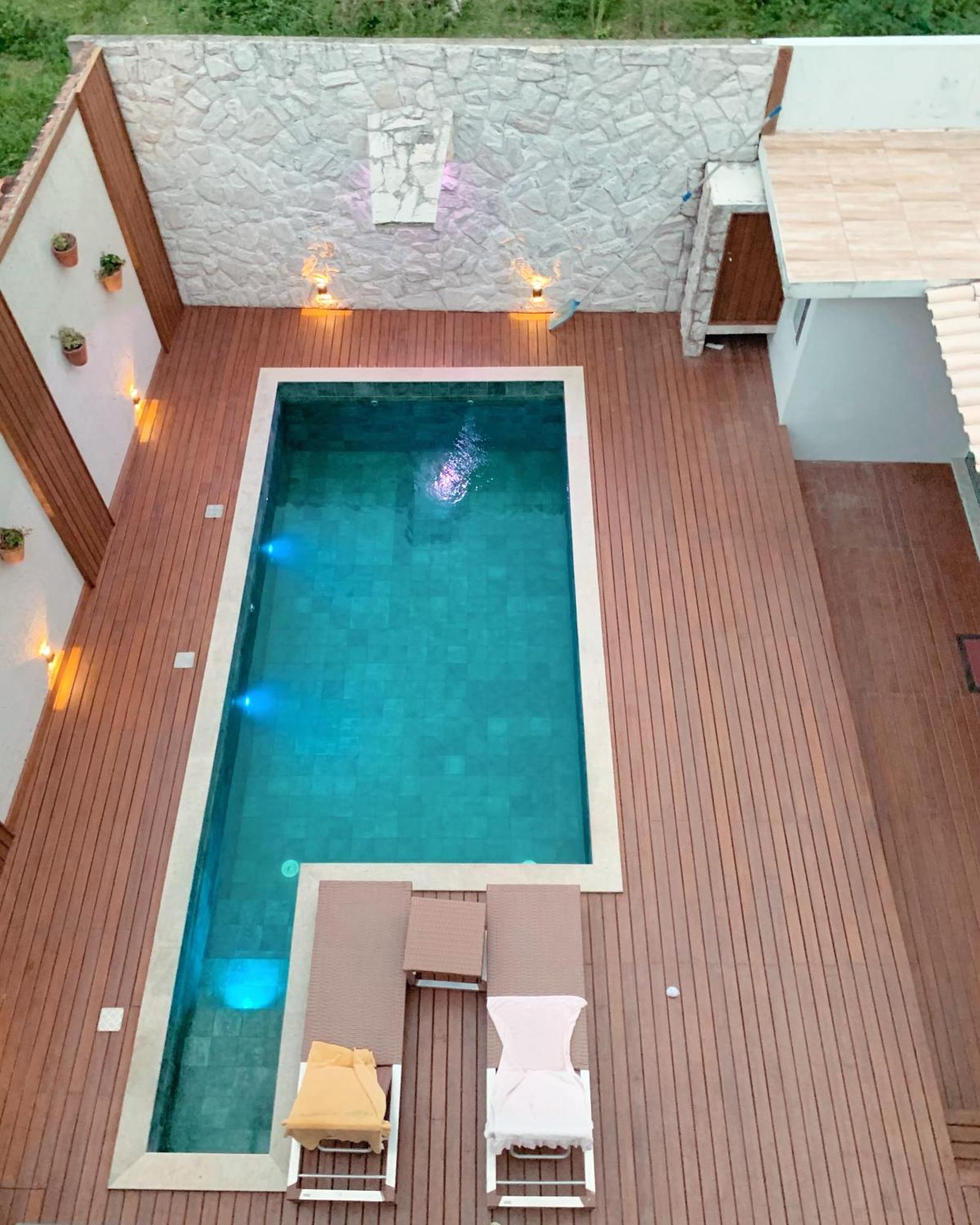Casa com piscina e acesso a pé à Praia do Santinho Florianópolis Esterno foto
