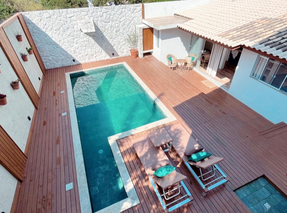 Casa com piscina e acesso a pé à Praia do Santinho Florianópolis Esterno foto